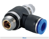 Plastic push-in pneumatic fittings