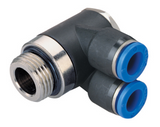 Plastic push-in pneumatic fittings