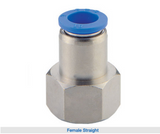 Plastic push-in pneumatic fittings