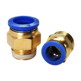 Plastic push-in pneumatic fittings