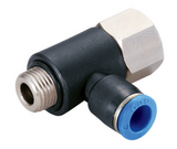 Plastic push-in pneumatic fittings