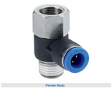 Plastic push-in pneumatic fittings