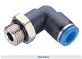 Plastic push-in pneumatic fittings