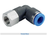 Plastic push-in pneumatic fittings