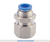 Plastic push-in pneumatic fittings