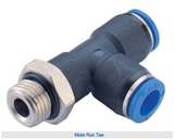 Plastic push-in pneumatic fittings