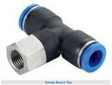 Plastic push-in pneumatic fittings