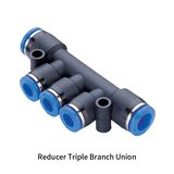 Plastic push-in pneumatic fittings