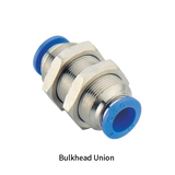 Plastic push-in pneumatic fittings