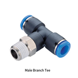 Plastic push-in pneumatic fittings