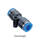 Plastic push-in pneumatic fittings