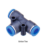 Plastic push-in pneumatic fittings