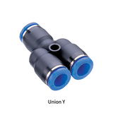 Plastic push-in pneumatic fittings