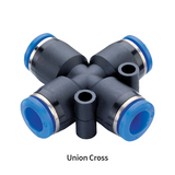 Plastic push-in pneumatic fittings